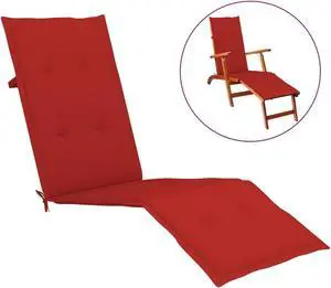 vidaXL Deck Chair Cushion Red (29.5"+41.3")x19.7"x1.6"