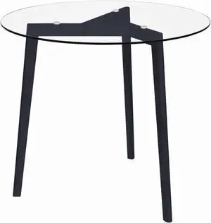 vidaXL Dining Table Transparent 31.5" Tempered Glass