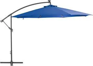 vidaXL Cantilever Umbrella with Aluminum Pole 137.8" Blue