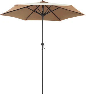 vidaXL Parasol Taupe 78.7"x83.1" Aluminum vidaXL Parasol Taupe 78.7"x83.1" Aluminum