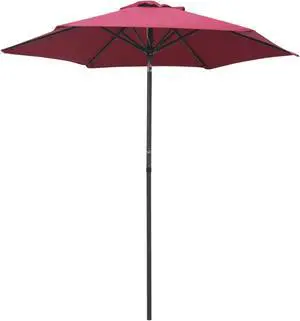 vidaXL Parasol Burgundy 78.7"x83.1" Aluminum