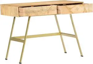 vidaXL Writing Desk with Drawers 39.4"x21.7"x29.5" Solid Mango Wood