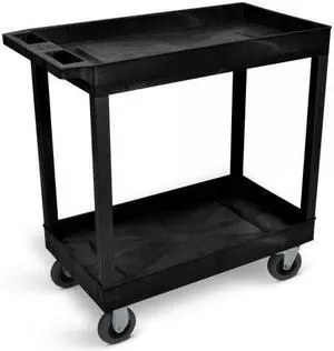 Black 18x32 2 Tub Cart W/ SP5 Casters