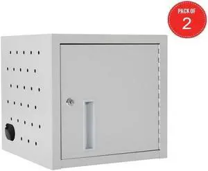 Luxor Home Office 12 Capacity Secure Tablet Vertical Wall Desktop Charging Box (pack of 2)
