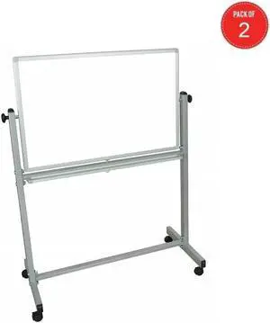Luxor 36"W x 24"H Double Sided Reversible Magnetic Whiteboard (pack of 2)