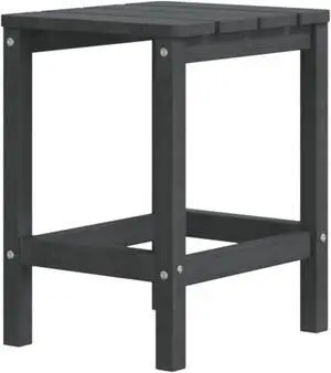 vidaXL Patio Adirondack Table Anthracite 15"x15"x18.1" HDPE