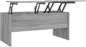 vidaXL Coffee Table Gray Sonoma 40.2"x19.9"x18.3" Engineered Wood