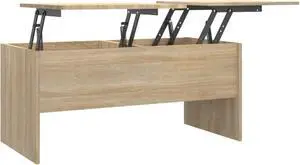 vidaXL Coffee Table Sonoma Oak 40.2"x19.9"x18.3" Engineered Wood