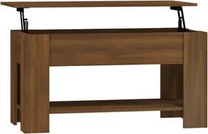 vidaXL Coffee Table Brown Oak 39.8"x19.3"x20.5" Engineered Wood