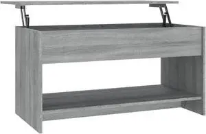 vidaXL Coffee Table Gray Sonoma 40.2"x19.7"x20.7" Engineered Wood