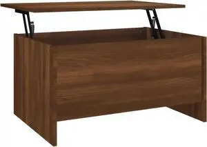 vidaXL Coffee Table Brown Oak Engineered Wood 31.5In X 21.9In X 16.3In