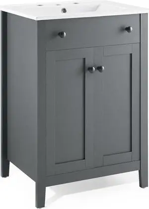 Nantucket 24" Bathroom Vanity Gray White