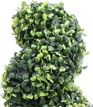 vidaXL Artificial Boxwood Spiral Plant with Pot Green 39.4"