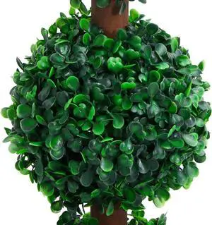 vidaXL Artificial Boxwood Plant with Pot Ball Shaped Green 35.4"
