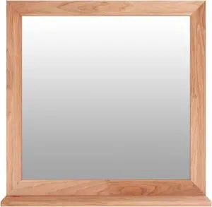vidaXL Wall Mirror 21.7"x21.7" Solid Wood Walnut