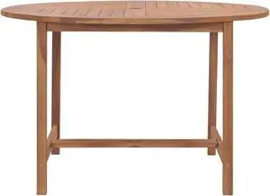 vidaXL Patio Dining Table 43.3"x29.5" Solid Wood Teak