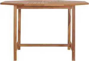 vidaXL Patio Dining Table 43.3"x43.3"x29.5" Solid Wood Teak