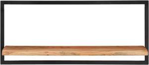 vidaXL Wall Shelves 2 pcs 31.5"x9.8"x13.8" Solid Wood Acacia and Steel