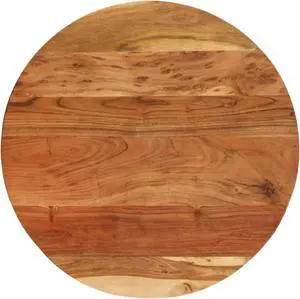 vidaXL Side Table 23.6"x(16.5"-24.4") Solid Wood Acacia and Cast Iron