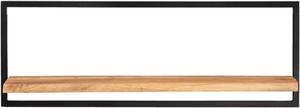 vidaXL Wall Shelves 2 pcs 39.4"x9.4"x13.8" Solid Wood Acacia and Steel