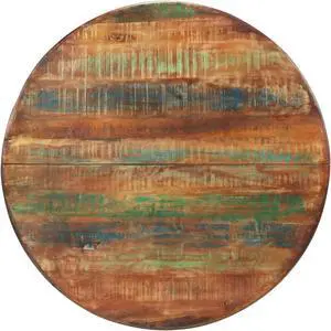 vidaXL Dining Table 43.3"x30.7" Solid Wood Reclaimed and Steel