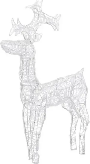 vidaXL Reindeer Christmas Decoration 90 LEDs 23.6"x6.3"x39.4" Acrylic