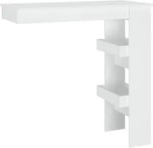 vidaXL Wall Bar Table White 40.2"x17.7"x40.7" Engineered Wood