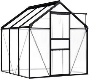 vidaXL Greenhouse Anthracite Aluminum 38.9 ft vidaXL Greenhouse Anthracite Aluminum 38.9 ft