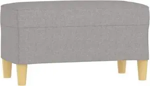 vidaXL Bench Light Gray 27.6"x13.8"x16.1" Fabric