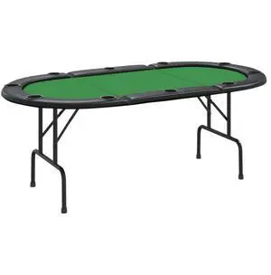 vidaXL 10-Player Folding Poker Table Green 81.1"x41.7"x29.5" vidaXL 10-Player Folding Poker Table Green 81.1"x41.7"x29.5"