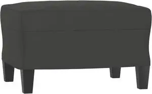 vidaXL Footstool Dark Gray 23.6"x19.7"x16.1" Microfiber Fabric vidaXL Footstool Dark Gray 23.6"x19.7"x16.1" Microfiber Fabric
