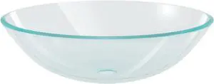 vidaXL Basin Tempered Glass 16.5" Transparent