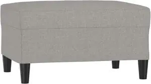 vidaXL Footstool Light Gray 27.6"x21.7"x16.1" Fabric vidaXL Footstool Light Gray 27.6"x21.7"x16.1" Fabric