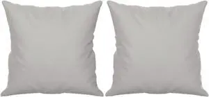 vidaXL Throw Pillows 2 pcs Light Gray 15.7"x15.7" Microfiber Fabric vidaXL Throw Pillows 2 pcs Light Gray 15.7"x15.7" Microfiber Fabric