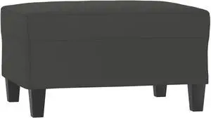 vidaXL Footstool Dark Gray 27.6"x21.7"x16.1" Microfiber Fabric vidaXL Footstool Dark Gray 27.6"x21.7"x16.1" Microfiber Fabric