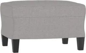 vidaXL Footstool Light Gray 23.6"x19.7"x16.1" Fabric vidaXL Footstool Light Gray 23.6"x19.7"x16.1" Fabric