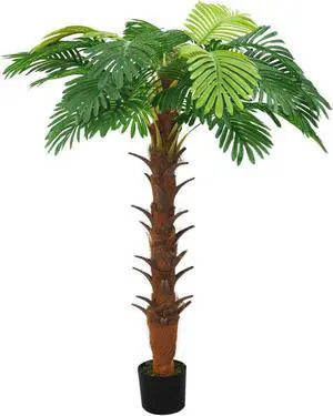 vidaXL Artificial Cycas Palm with Pot 63" Green