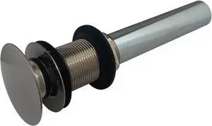 Kingston Brass EV7008 Push Pop-Up Drain without Overflow Hole, 22 Gauge, Brushed Nickel
