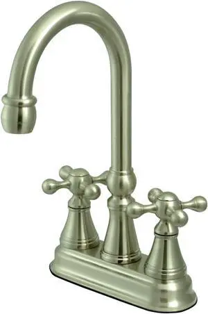 Kingston Brass KS2498KX Governor Bar Faucet Without Pop-Up, Brushed Nickel
