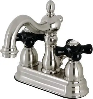 Kingston Brass KB1608PKX 4" Centerset Lavatory Faucet with Retail Pop-Up, SN