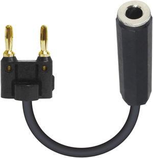 ProX XC-BNQF-BK 6" Adapter Banana Black to 1/4" TS-F High Performance Speaker Cable