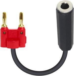 ProX XC-BNQF-RD 6" Adapter Banana Red to 1/4" TS-F High Performance Speaker Cable