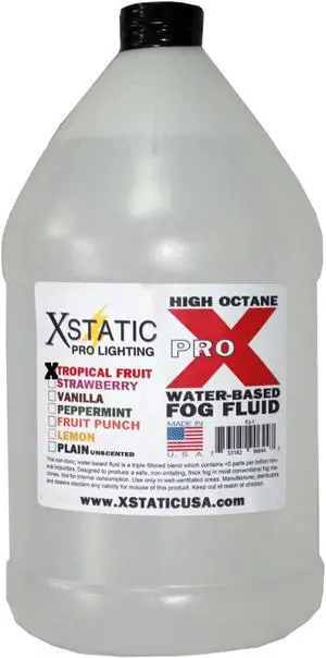 ProX FJ-1T TROPICAL FRUIT DJ Fog Fluid Water Based Fog Machine Liquid Replacement - 1 Gallon