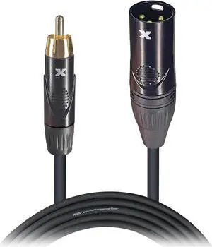 ProX XC-RXM25 25' Ft. High Performance XLR Male to RCA Male Unbalanced Audio Cable
