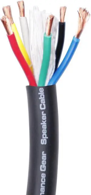 ProX XC-612-500 500 Ft. 12 Gauge AWG 6 Conductor Audio Speaker Wire Cable 500 Feet Copper Black Finish