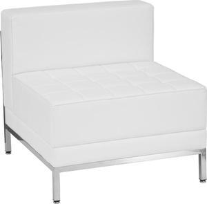 Flash Furniture Hercules Imagination Series Contemporary Leather Middle Chair, Size, White
