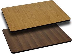 30'' x 42'' Rectangular Table Top with Natural or Walnut Reversible Laminate Top