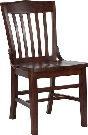 HERCULES Series School House Back Walnut Wood Restaurant Chair HERCULES Series School House Back Walnut Wood Restaurant Chair