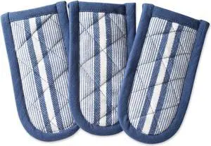 DII French Blue Chef Stripe Pan Handle (Set of 3)