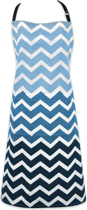 DII Nautical Blue Chevron Chef Apron
